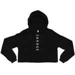 Savage Cropped Hoodie (Black) - Myrthland